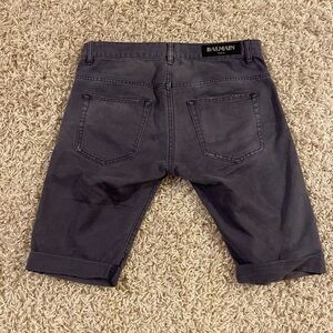 Balmain gray denim shorts size large